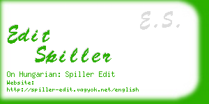 edit spiller business card